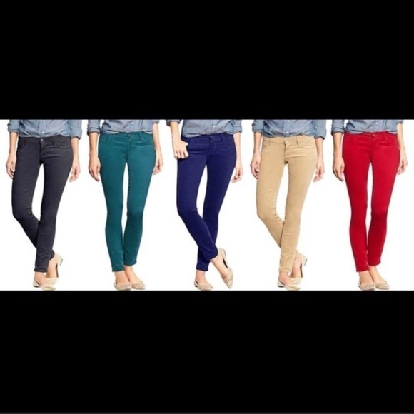 Old Navy blue corduroy rockstar pants size 6 - Picture 1 of 7